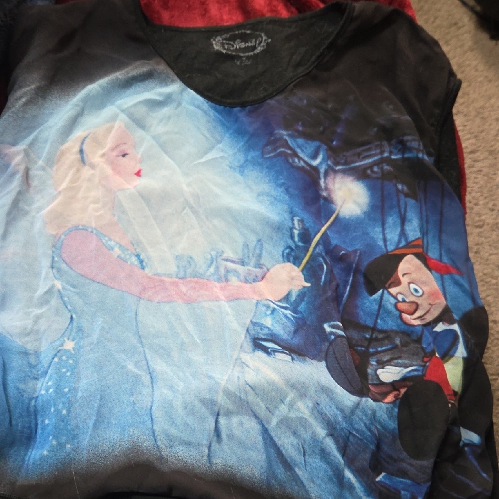 Disney Blue and Black Fairy Tale Tank Top - Picture 1 of 5